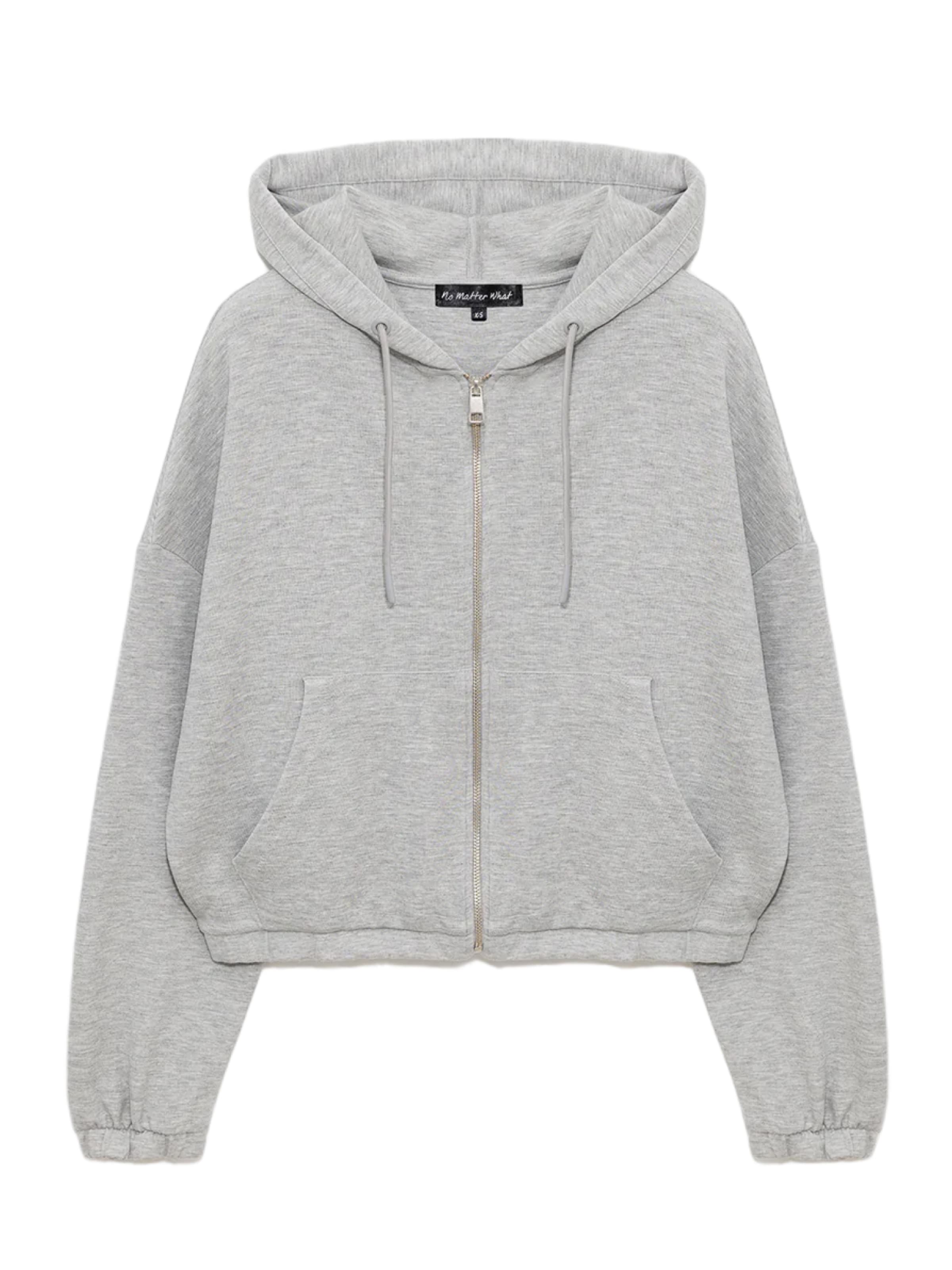 No Matter What Sweatjacke in Grau: Vorderseite