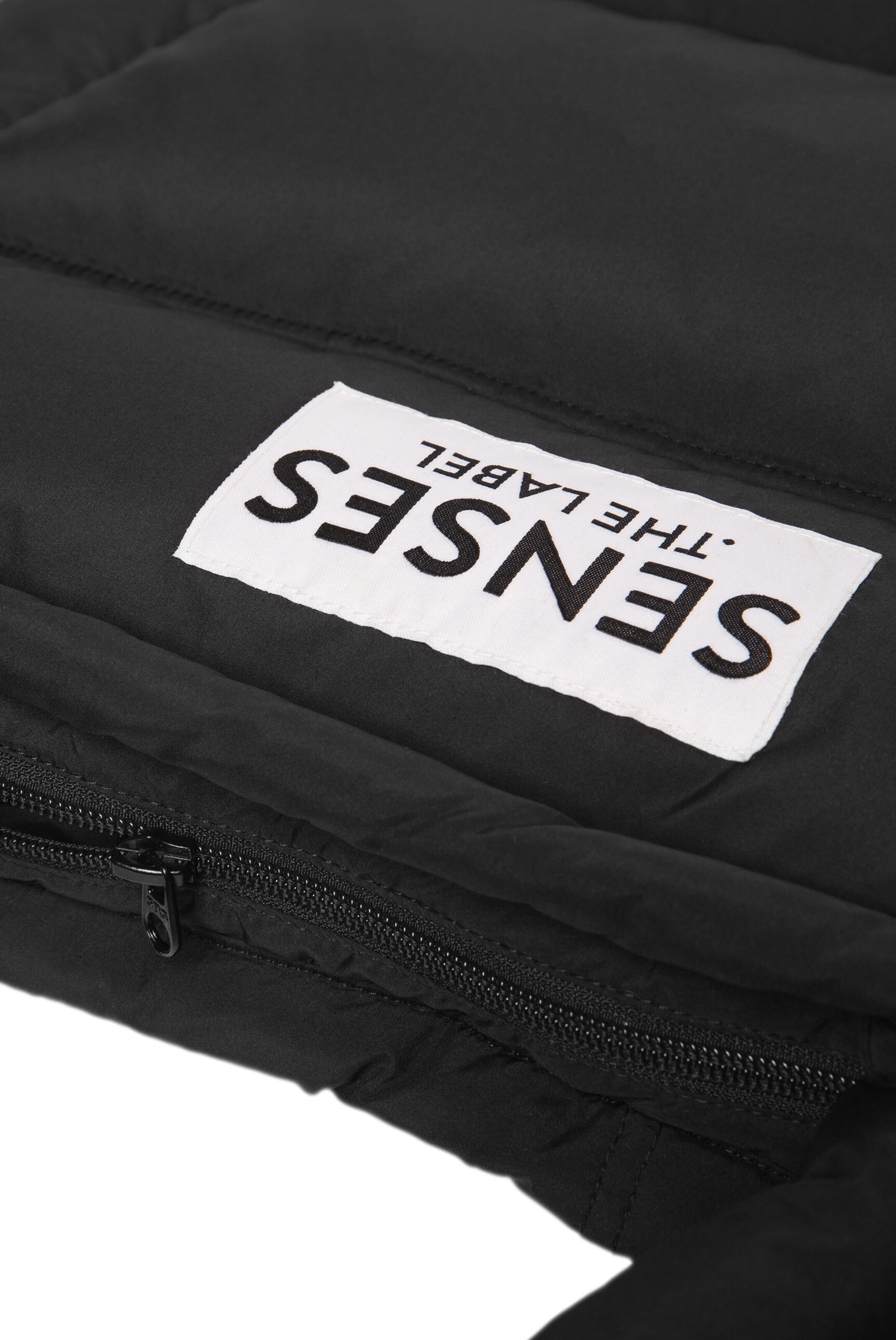 SENSES.THE LABEL Puffer Bag AL:VA mit Zipper in Schwarz
