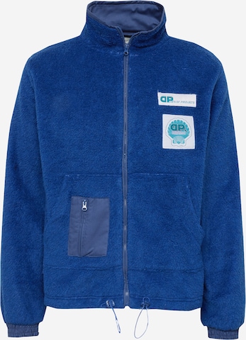 Denim Project Fleece jas 'Alex' in Blauw: voorkant