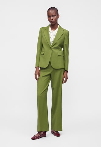 Weekend Max Mara Широкий Плиссированные брюки 'VISIVO' в Зеленый