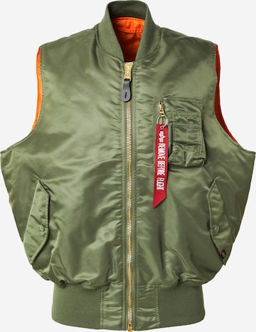 ALPHA INDUSTRIES Kamizelka 'MA-1' w kolorze zielony: przód