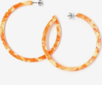 Fräulein Wunder Oorbellen 'Acetat Anne' in Oranje: voorkant