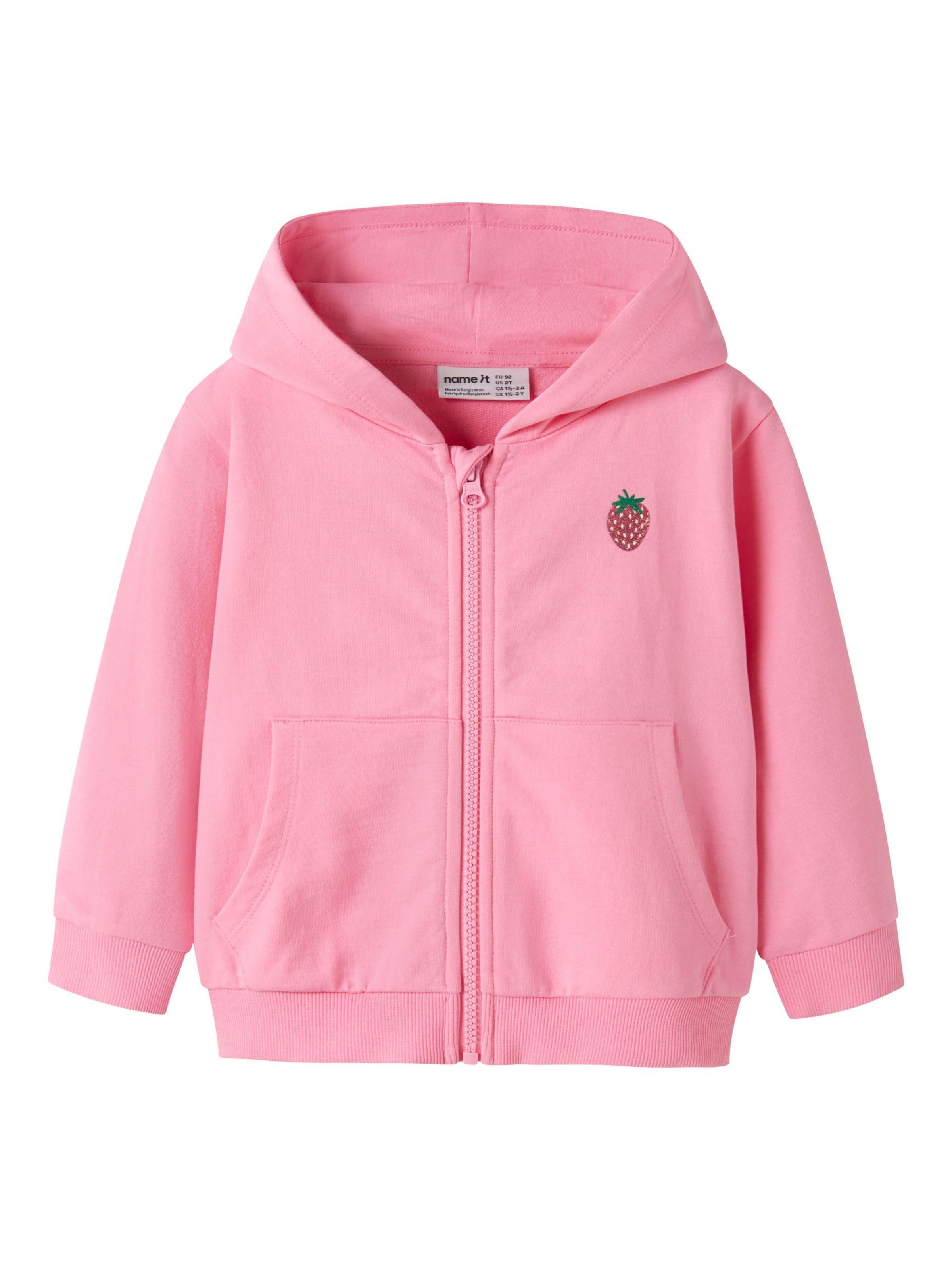NAME IT Sweatjacke in Pink: Vorderseite