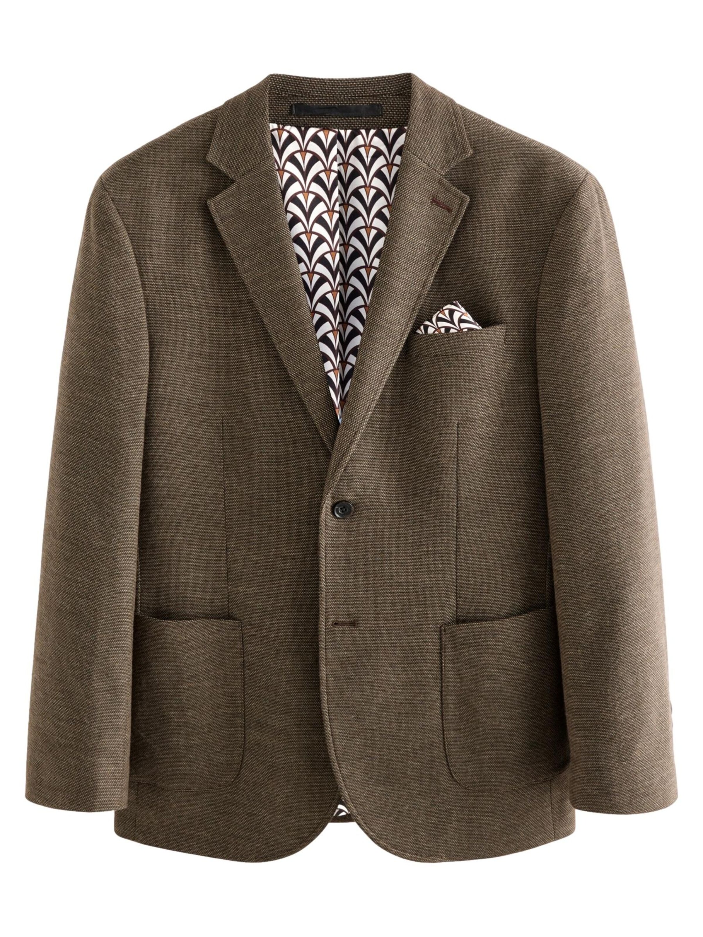 brūns Next Slim fit Biroja žakete: no priekšpuses