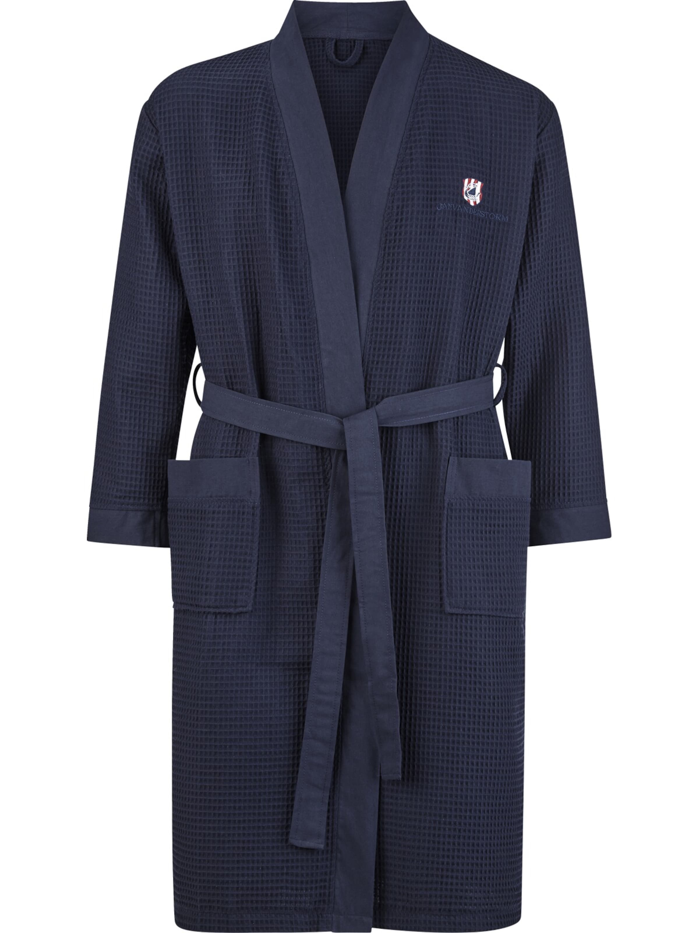 Jan Vanderstorm Bademantel ' Aretti ' in Blau: Vorderseite