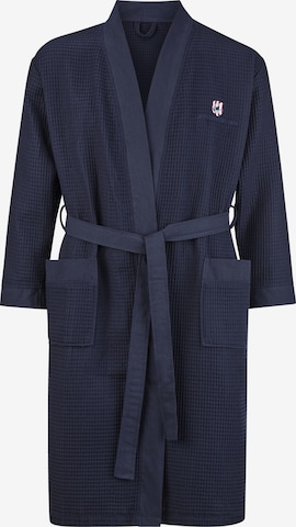 Jan Vanderstorm Long Bathrobe ' Aretti ' in Blue: front