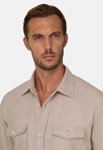 Boggi Milano Regular fit Overhemd in Beige