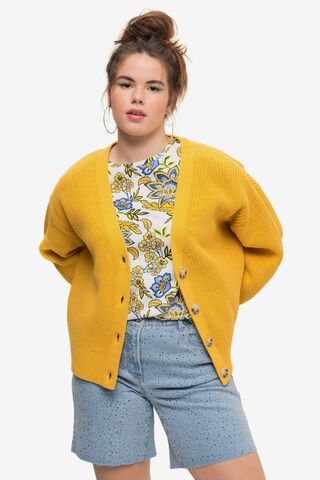 Studio Untold Knit Cardigan in Yellow: front