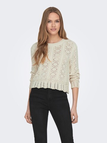 Pull-over ONLY en beige : devant