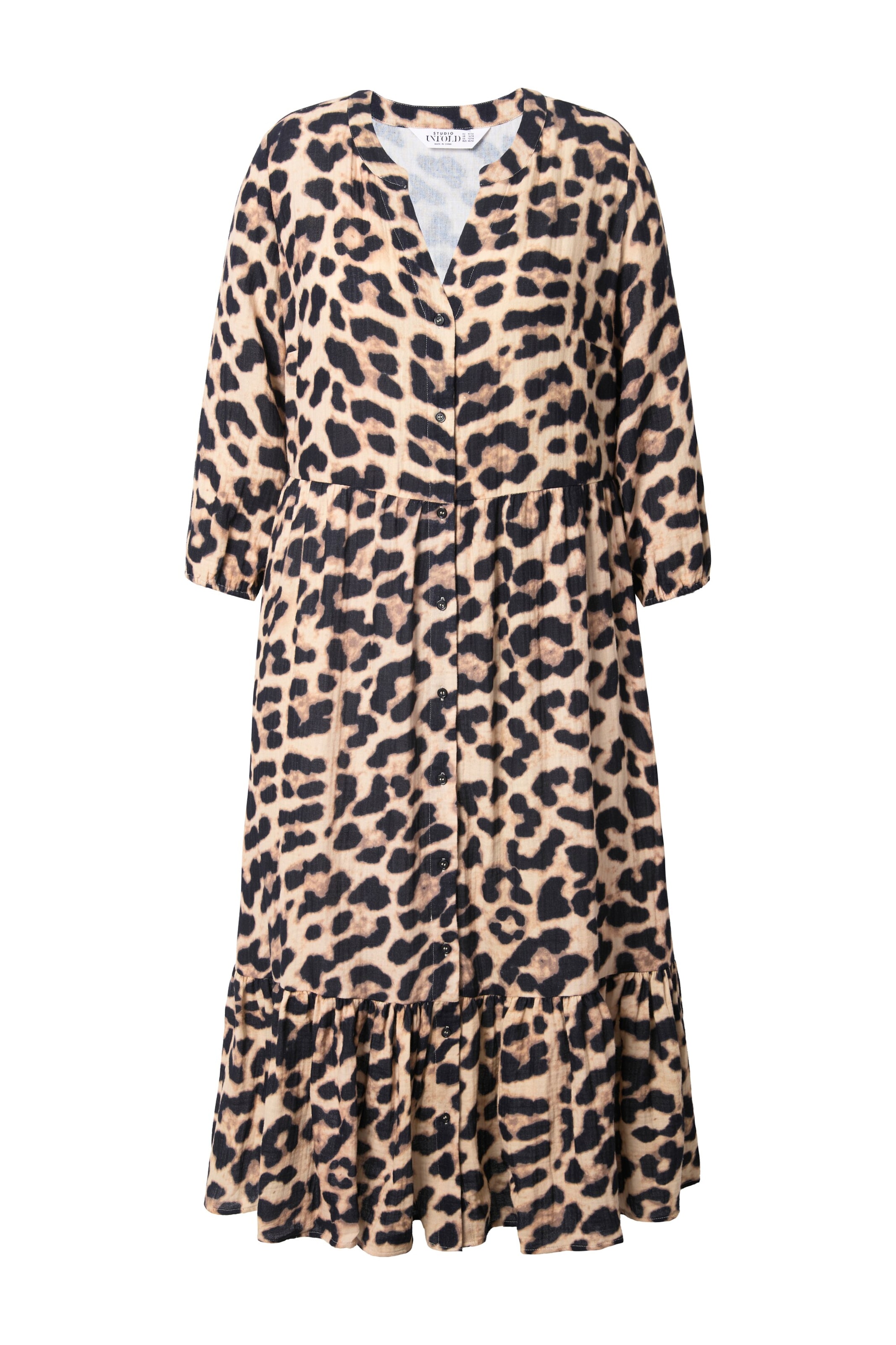 Studio Untold Kleid in beige / sand / schwarz, Produktansicht