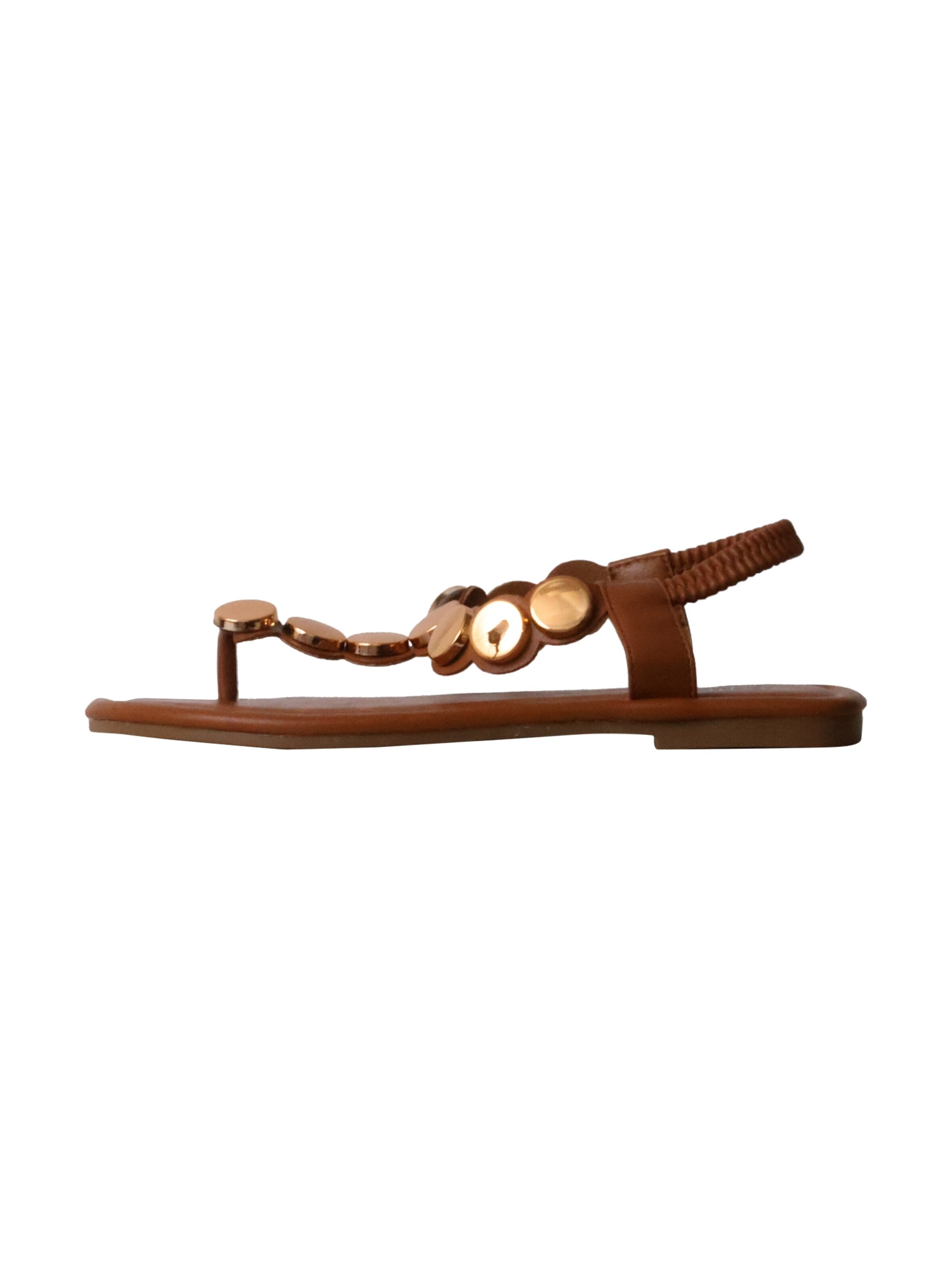 Sixth Sense Sandaal 'Flache Slipper-Sandalen „Paris“' in Bruin: voorkant