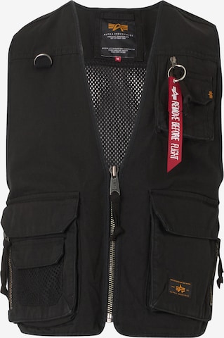 ALPHA INDUSTRIES Weste in Schwarz: Vorderseite