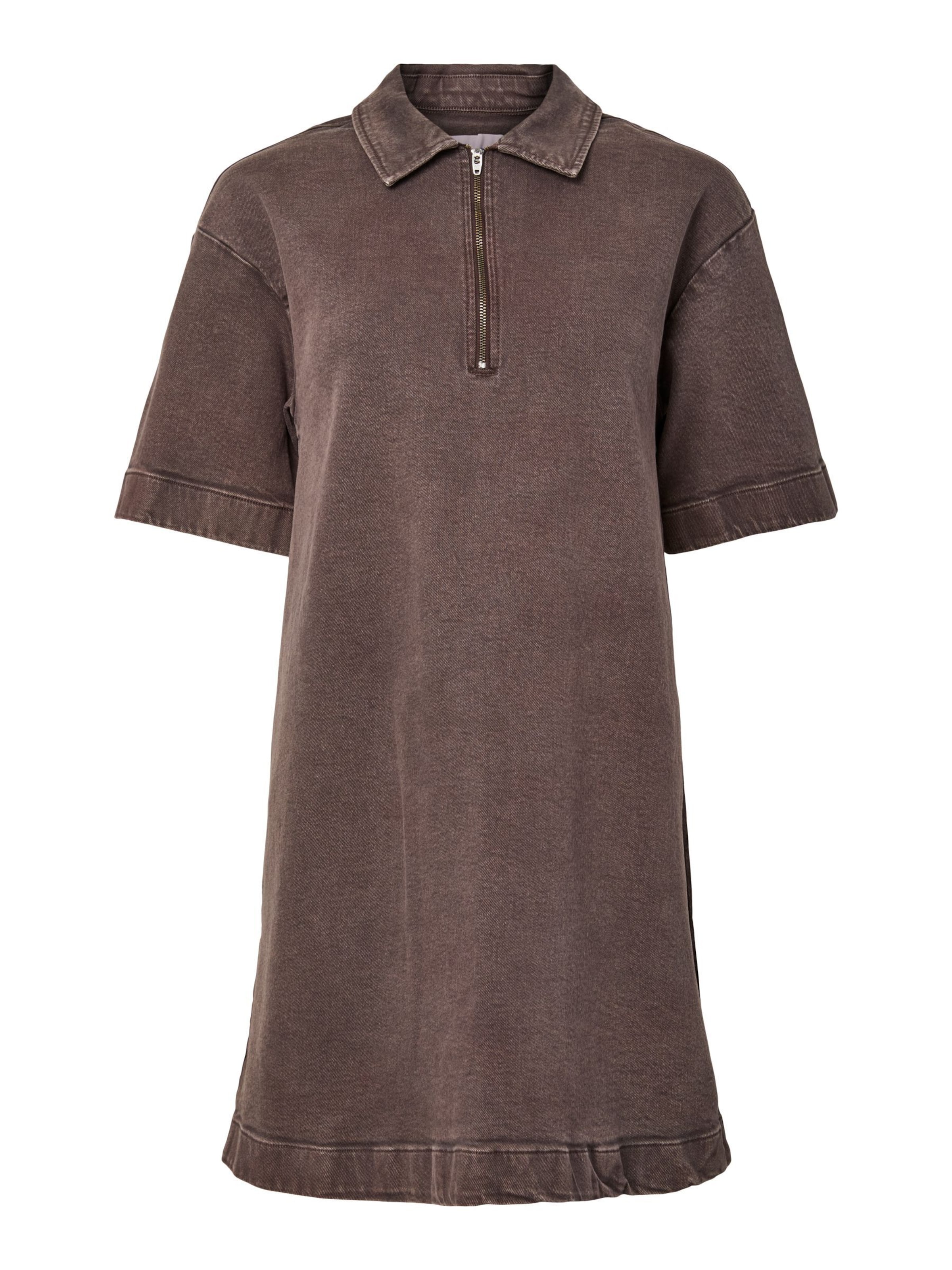 PIECES Jurk 'SELMA' in Bruin: voorkant