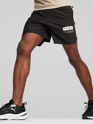 juoda PUMA Standartinis Sportinės kelnės 'Fuse 7': priekis