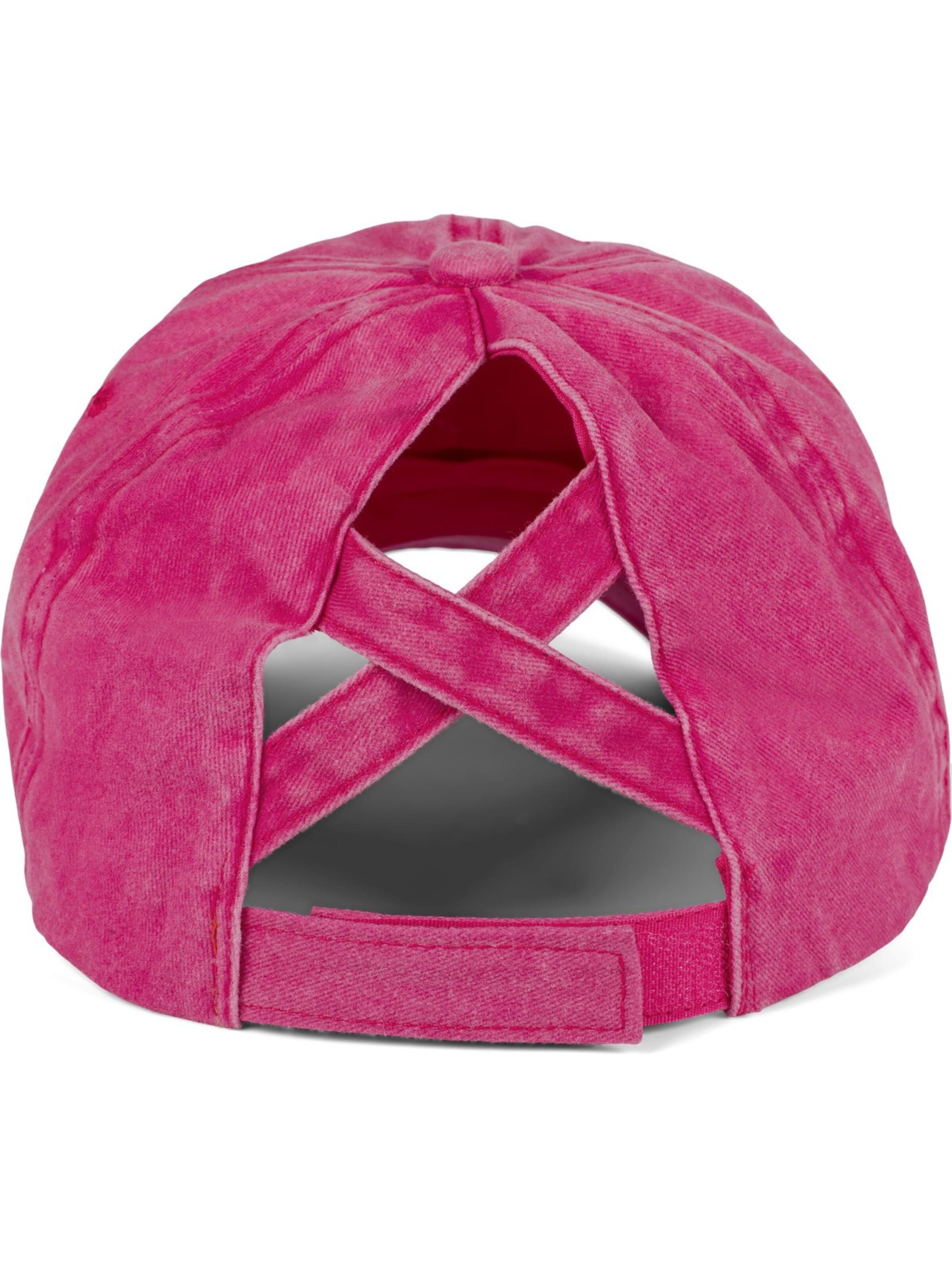 styleBREAKER Cap 'Ponytail Baseball Cap Used Look'‌‌‌‌ in Pink