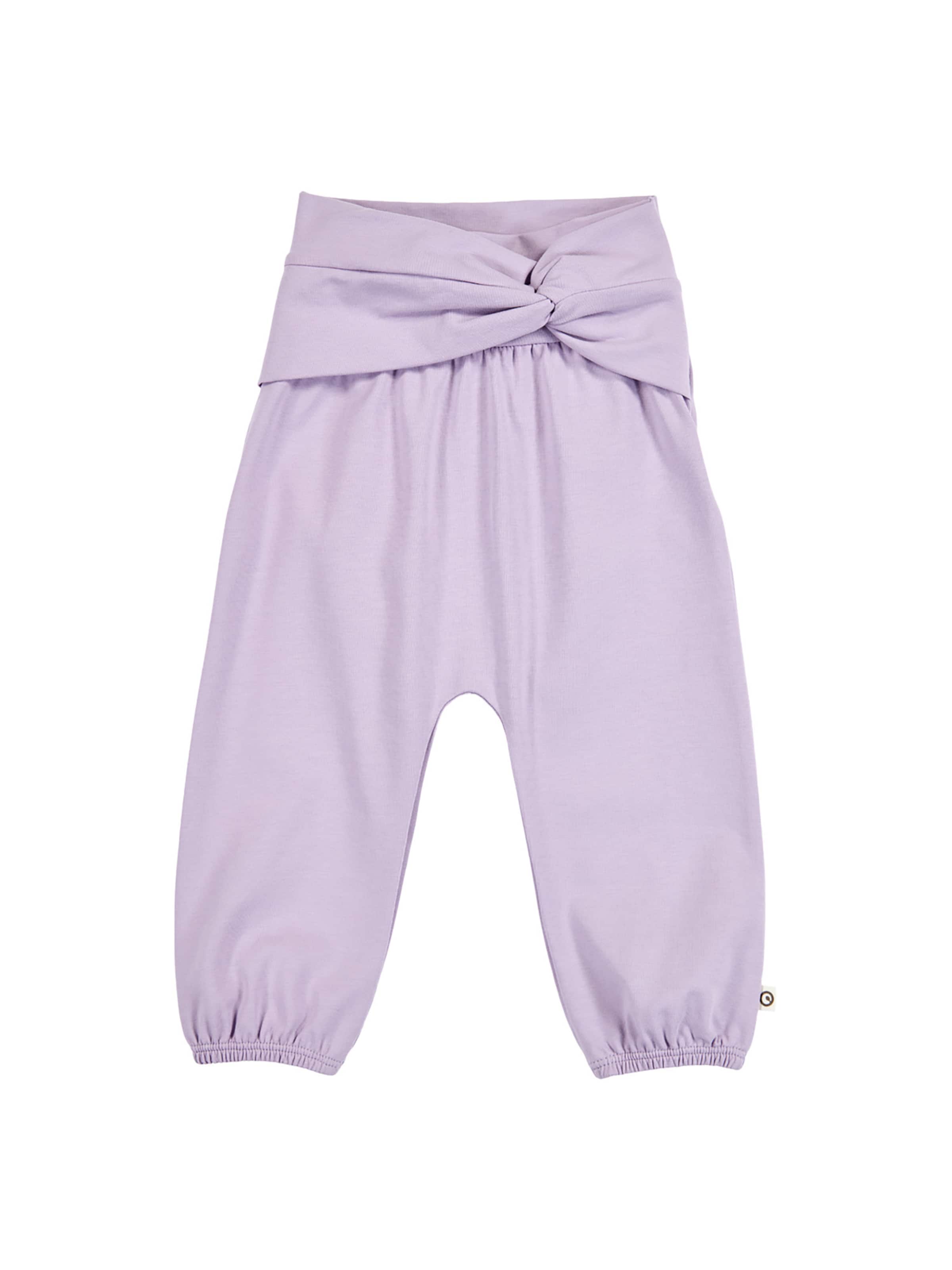 Müsli by GREEN COTTON Tapered Trousers in Purple: front