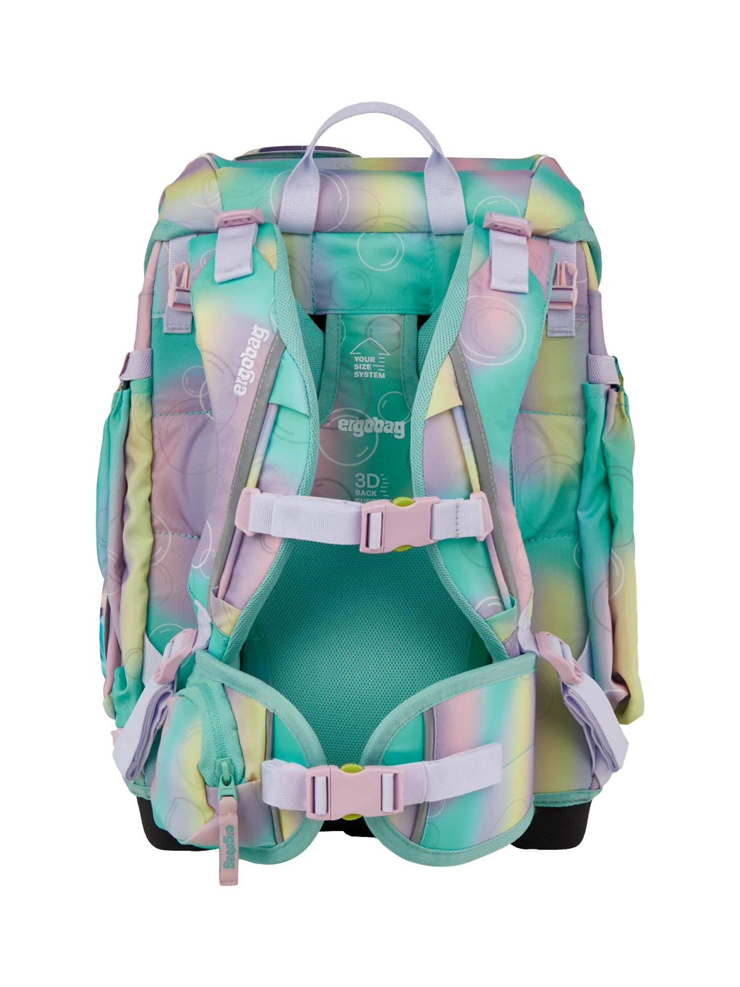 ergobag Backpack 'Schulranzen-Set cubo Set' in Green