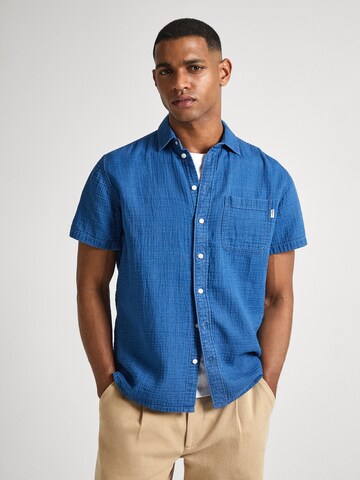 Pepe Jeans Regular Fit Hemd' BAKER ' in Blau: Vorderseite