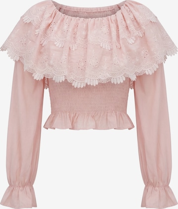 Chemisier IZIA en rose : devant