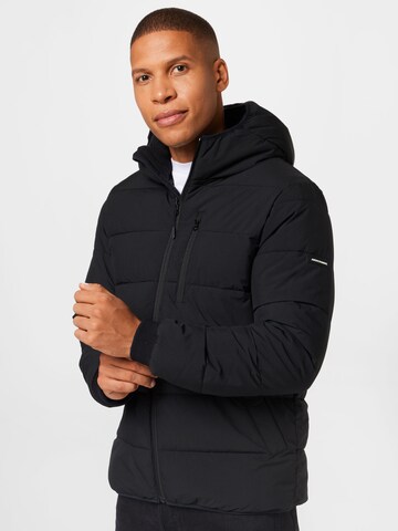 Abercrombie & Fitch Winter Jacket in Black: front