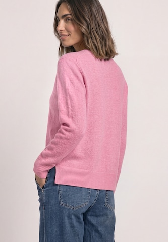STREET ONE Langarm Pullover mit Boat Neck in Pink