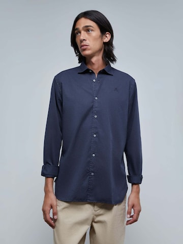 Scalpers Regular fit Button Up Shirt in Blue