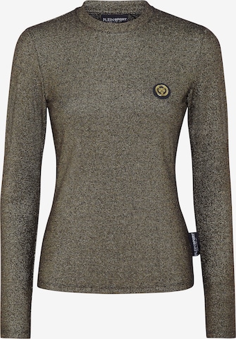 Plein Sport - Camisa 'Glitter' em verde: frente