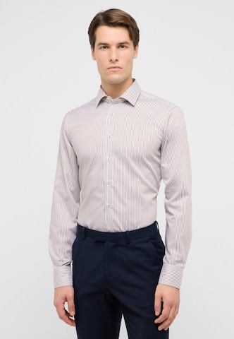 ETERNA Slim fit Zakelijk overhemd in Beige: voorkant