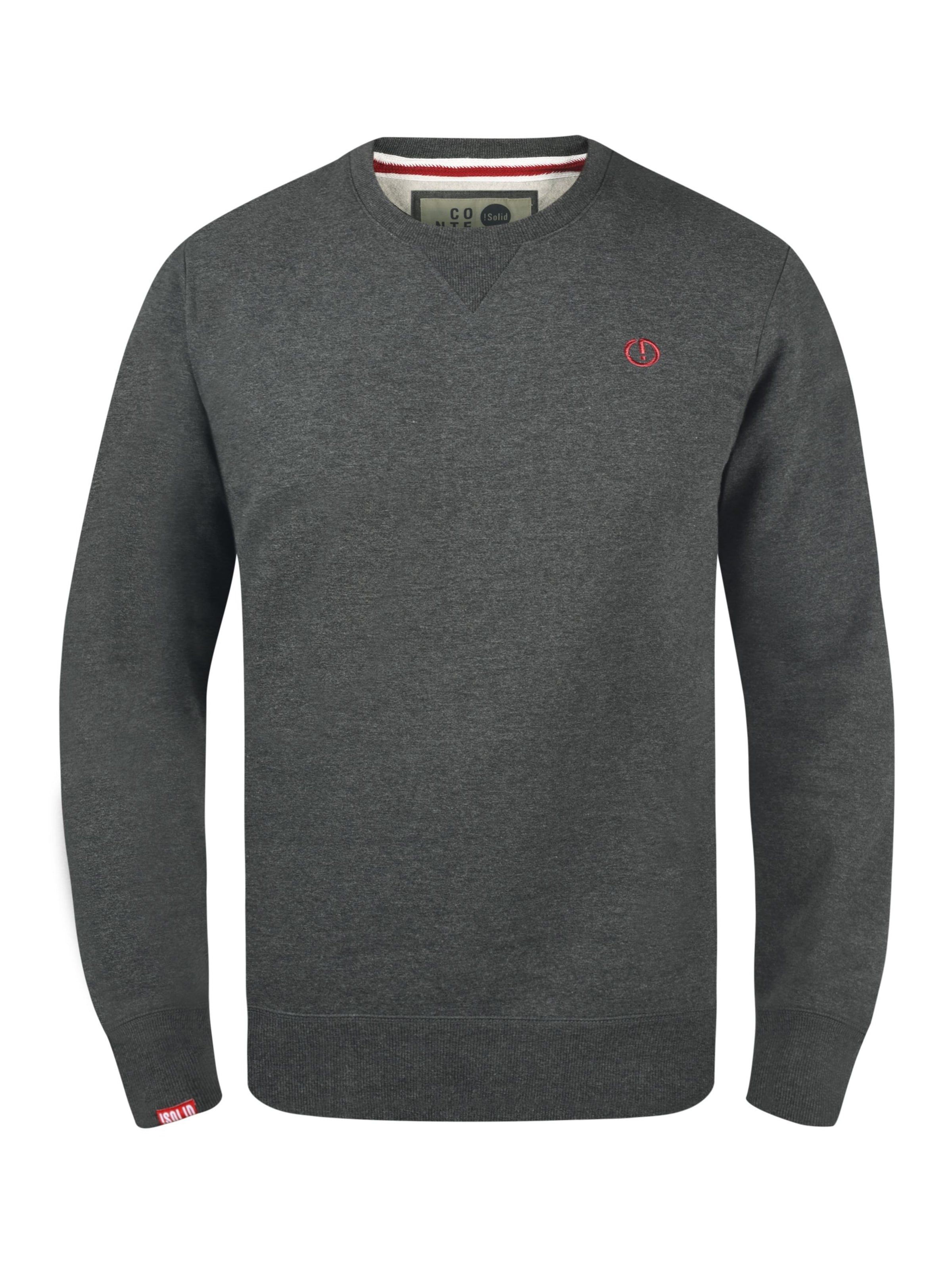 Sweat-shirt 'Benn' !Solid en gris : devant