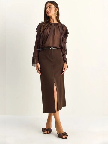 Bianco Lucci Skirt in Brown