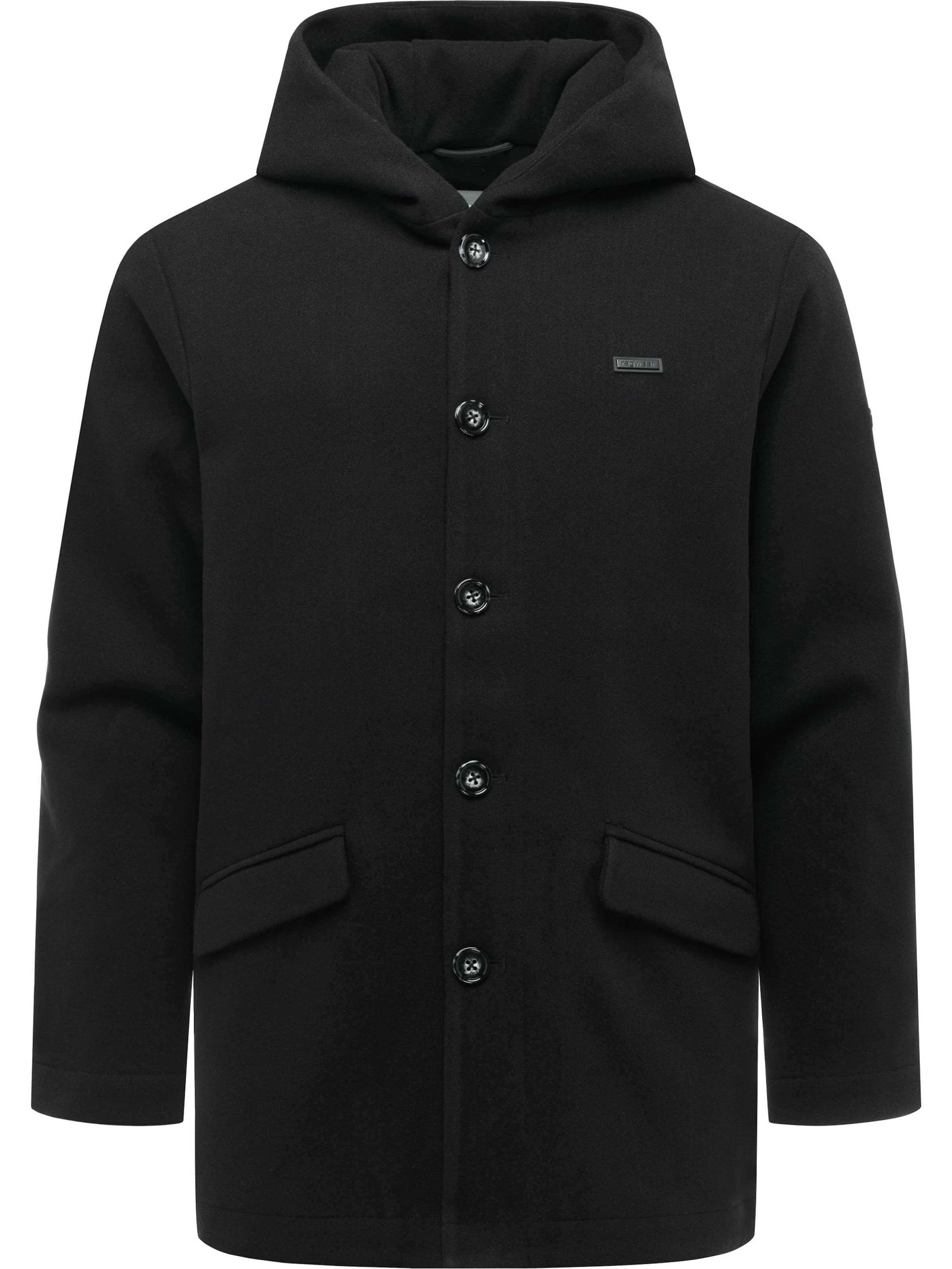 Cappotto di mezza stagione 'Badyan' di Ragwear in nero: frontale