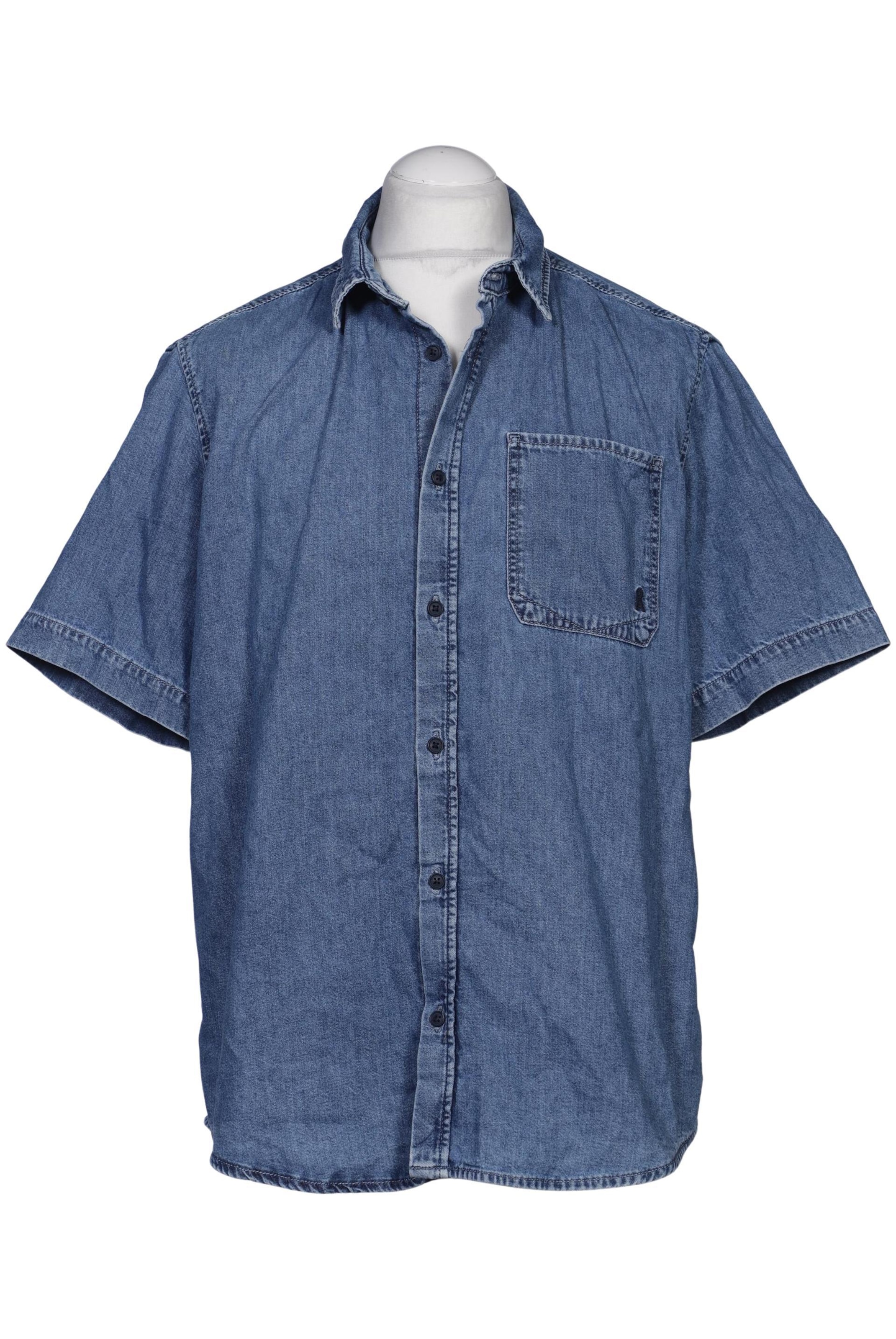 ARMEDANGELS Button Up Shirt in L-XL in Blue: front
