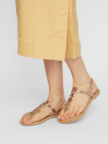 TAMARIS T-bar sandals in Gold