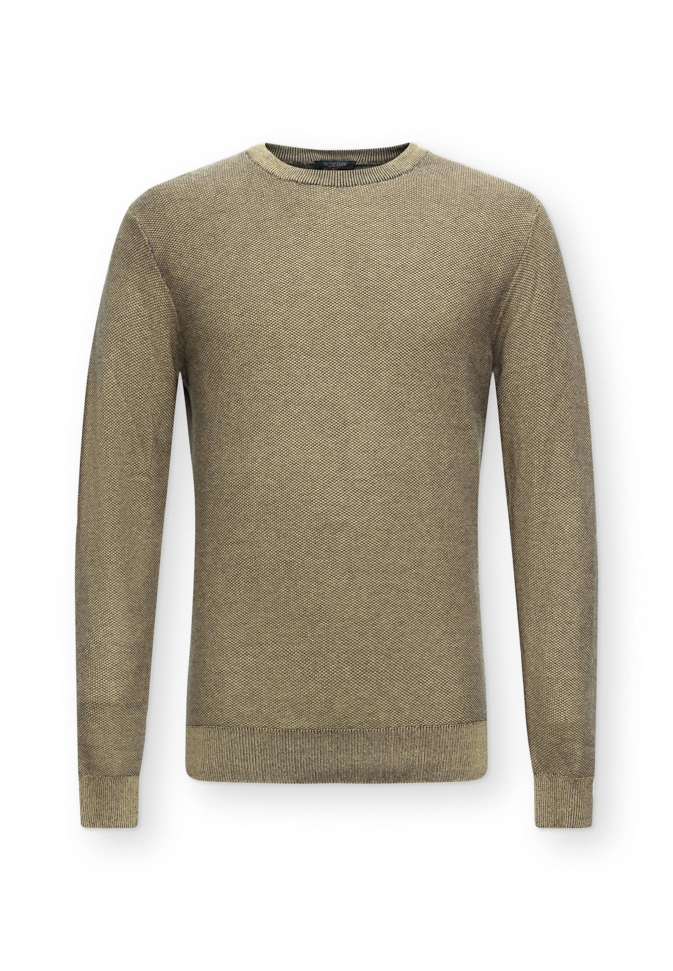 INDICODE JEANS Sweater 'Jexmon' in Green: front