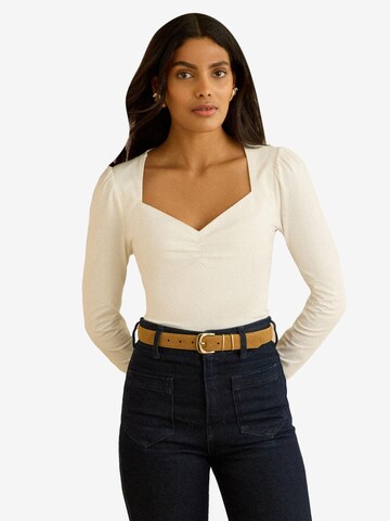 love & roses - Top en beige: frente
