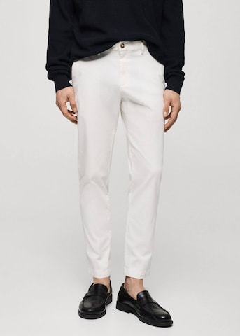 MANGO MAN Regular Pants 'Prato' in White: front