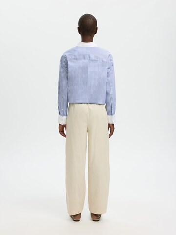 Barrel Pantalon SELECTED en beige