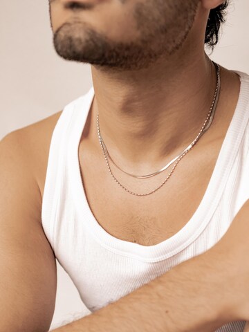Hey Happiness Necklace 'Layer Grip' in Silver: front
