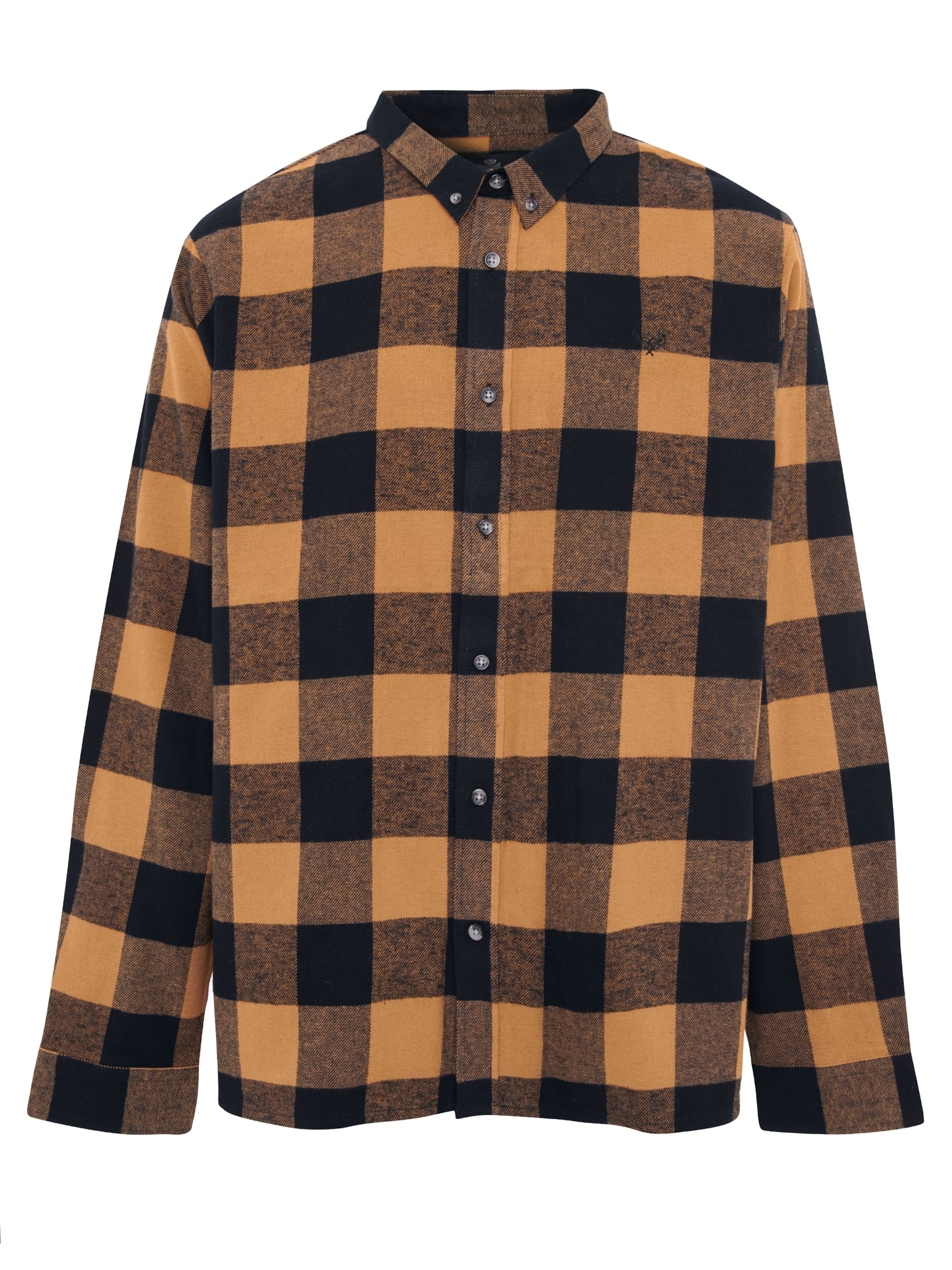 Threadbare Button Up Shirt 'Logan' in Brown: front