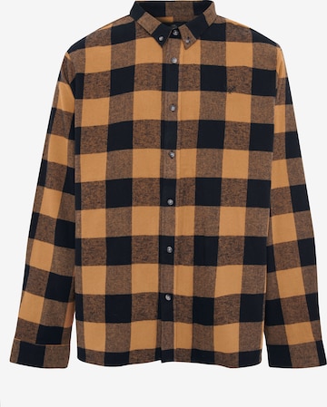 Threadbare Button Up Shirt 'Logan' in Brown: front
