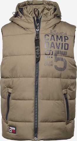 CAMP DAVID Bodywarmer in Groen: voorkant