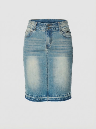 KOROSHI Jupe en bleu denim, Vue avec produit