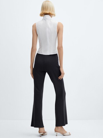 MANGO Wide leg Broek 'Avayax' in Zwart