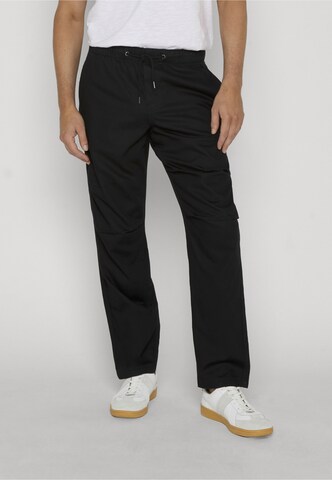 INDICODE JEANS - Loosefit Calças 'Melaton' em preto: frente