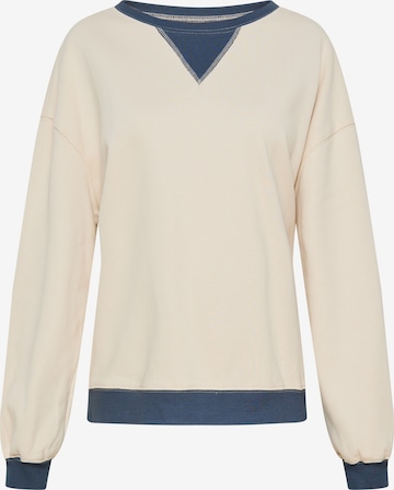 Sweat-shirt 'Fashion Look' SANIKA en beige : devant
