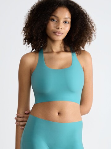 SLOGGI Bralette Bra ' ZERO Feel 2.0 Racer Top ' in Blue: front