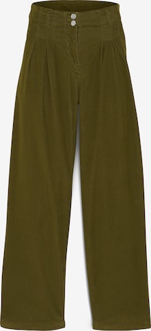 TIMBERLAND Wide leg Pants 'Needle Corduroy Wide Leg Pant' in Green: front