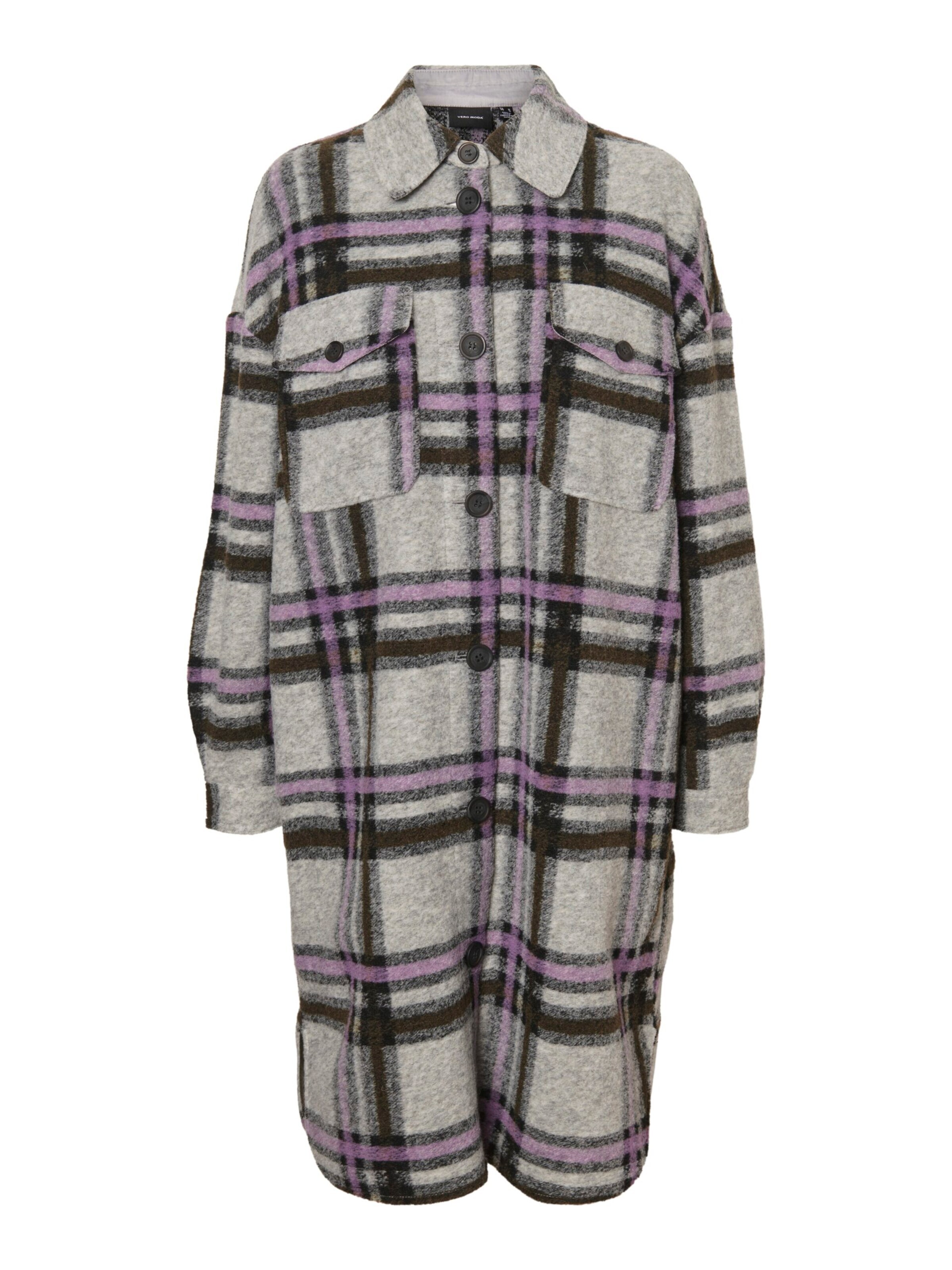 VERO MODA Manteau mi-saison en S en gris clair, Vue avec produit