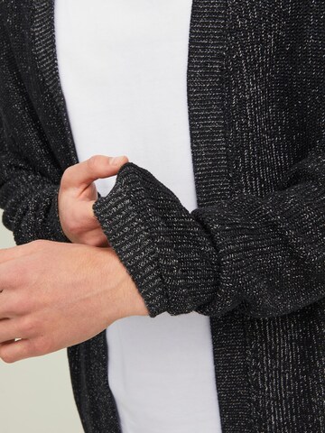 JACK & JONES Knit Cardigan 'Rob' in Black