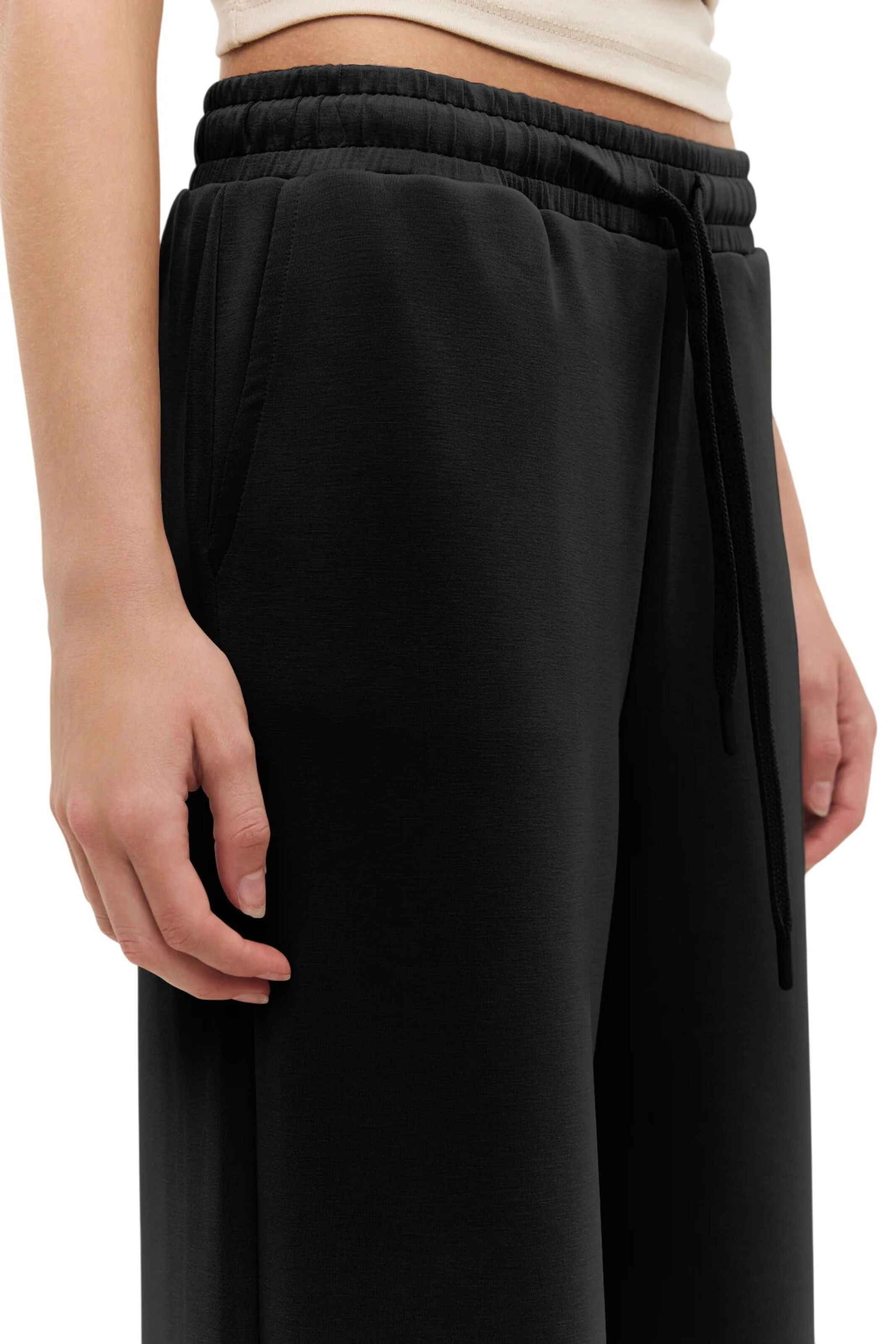 No Matter What Wide leg Broek in Zwart